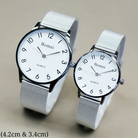 Jam Tangan Bahan Stainless Ukuran 4.2cm - Jam Ukuran 4.2cm Display Analog