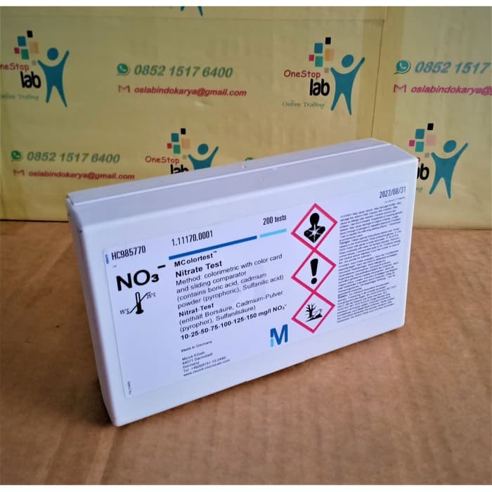 MERCK 111170 Nitrate Test Kit MColortest 200 test cat 1.11170 .0001