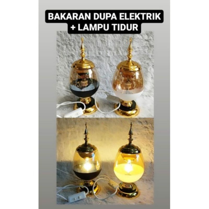 Lampu Tidur LED + Bakaran Dupa mabkhara elektrik prapen elektrik