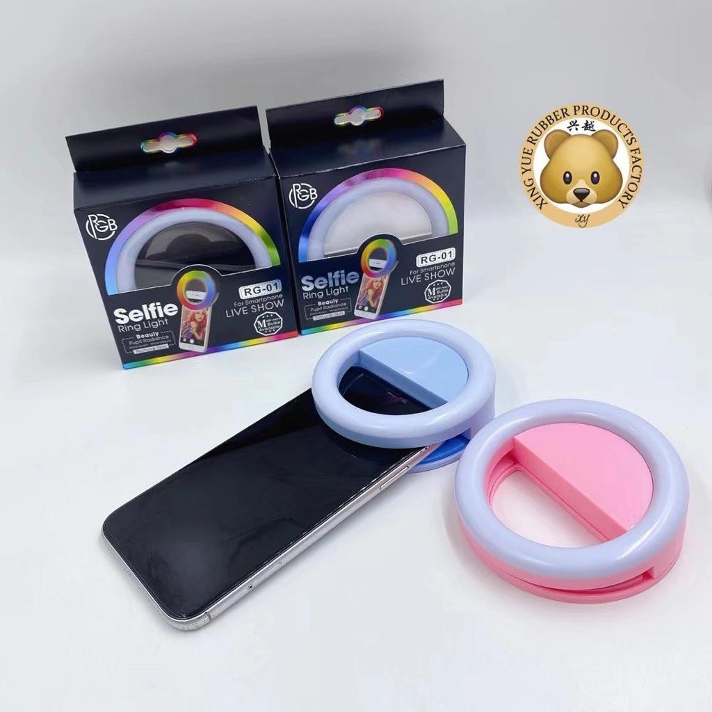 Selfie Ring Light Portable Clip Flash LED RG-01 Tanpa Baterai