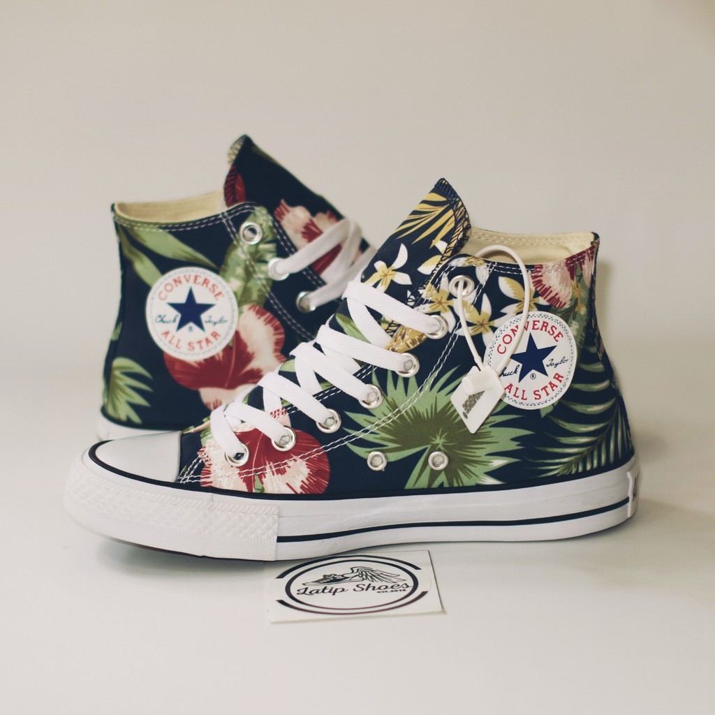 Sepatu Premium Import Converse Chuck Taylor Allstar High Resortaloha Floral