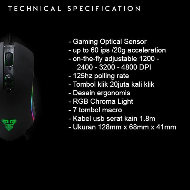☟ Fantech Gaming Mouse Macro X9 THOR Original RGB 7D Programmable 4800 Dpi PB ✧