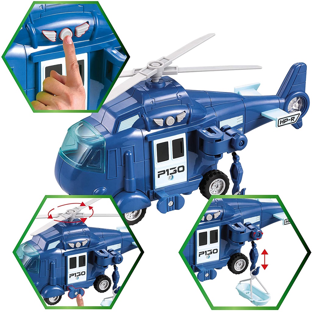 1:20 Mobil Mainan Anak Dengan Mesin Friction Mainan Helikopter Anak Helikopter Model Pesawat Boeingdengan Lampu Dan Suara