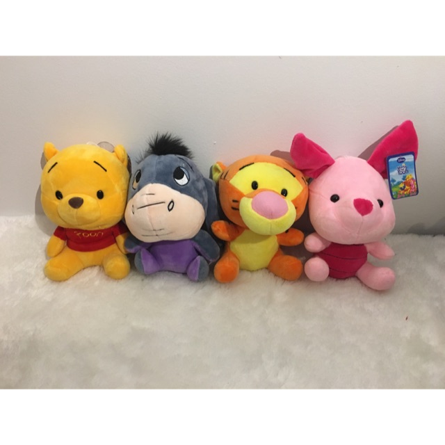 Boneka Winnie The Pooh Dunkey Piglet Tiger +- 20cm wisuda graduation