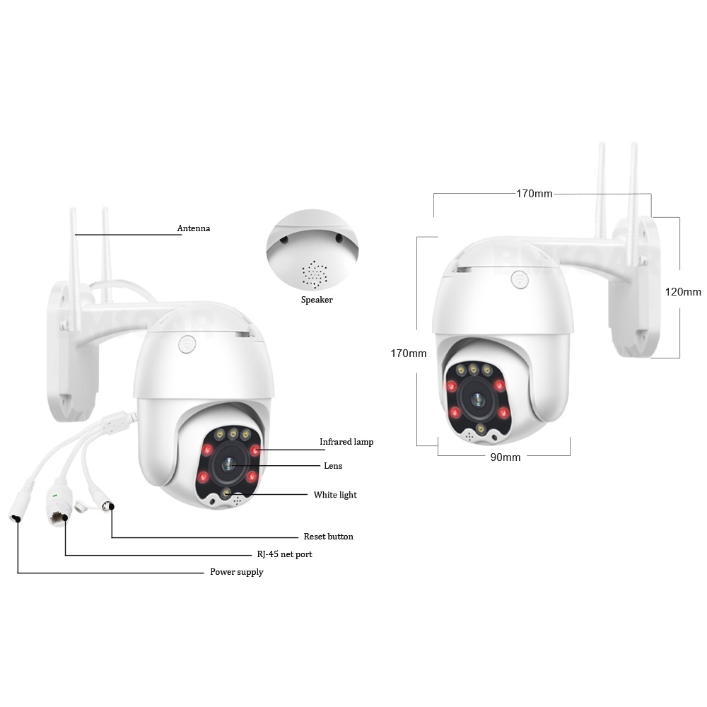 IP Camera CCTV Outdoor 1080P 8MP Onvif Full HD ICSEE PTZ InfraRed Kamera Wireles OPTICAL ZOOM 8X