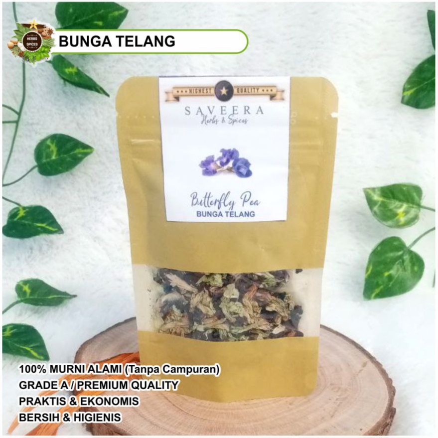 Jual Bunga Telang Kering Teh Biru Blue Pea Butterfly Pea Teh