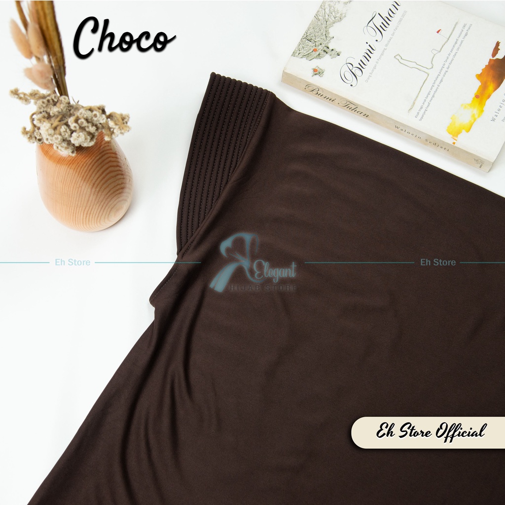 JILBAB BERGO HAMIDAH SPANDEX JERSEY PREMIUM | HIJAB SPORT I JILBAB SPORT I KERUDUNG BERGO I JILBAB INSTAN-Choco