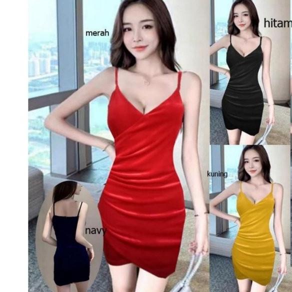 FASHION WANITA DRESS BLUDRU DRES BAJU PAKAIAN SEXY SEKSI WANITA