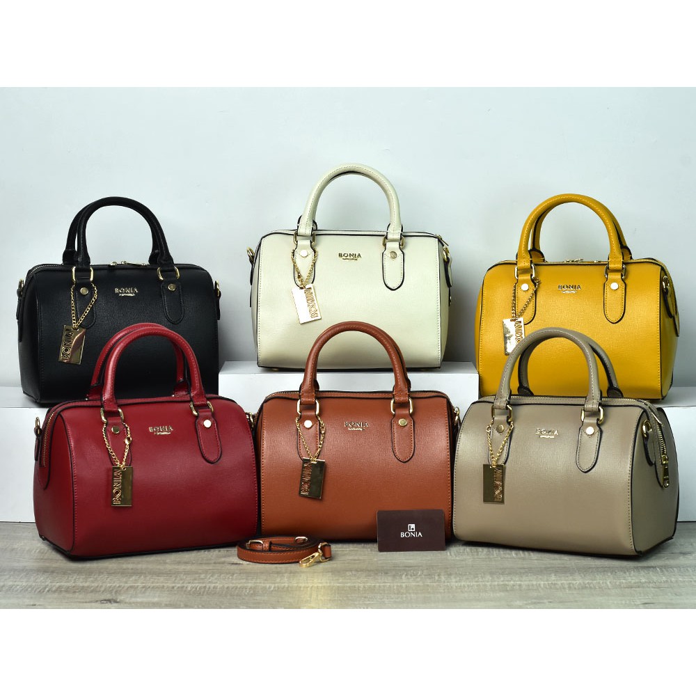 Tas Bonia Boston Satchel Leather Small