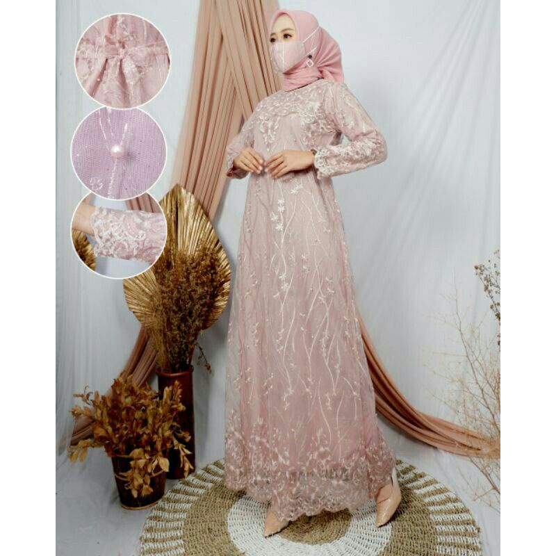 SF COD-Gamis Brokat Terbaru 2022-Gamis Pesta-Gamis Murah-Gamis Kekinian-Gamis Ratu