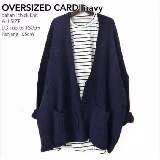 LOOCY Cardy / Cardigan Oversize / Cardigan Wanita-NAVY