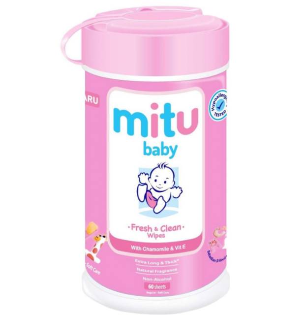 Mitu Baby Wipes Fresh n Clean 60's