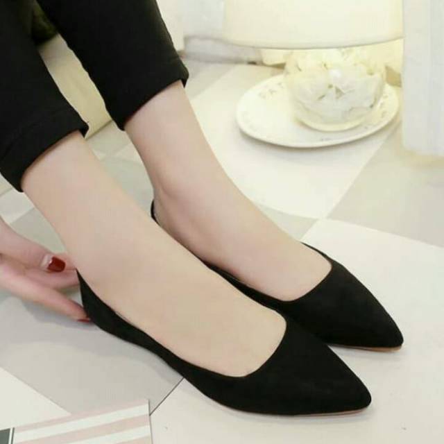 flat shoes suede termurah polos NC 10