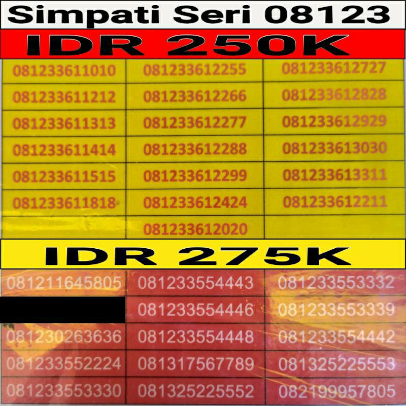 NO SIMPATI CANTIK 11 ANGKA