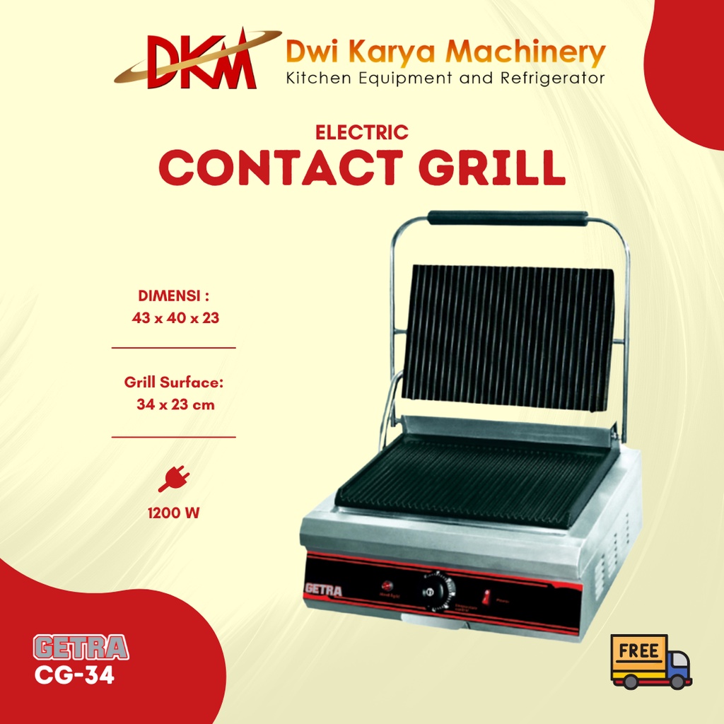 GETRA ELECTRIC CONTACT GRILL CG-34