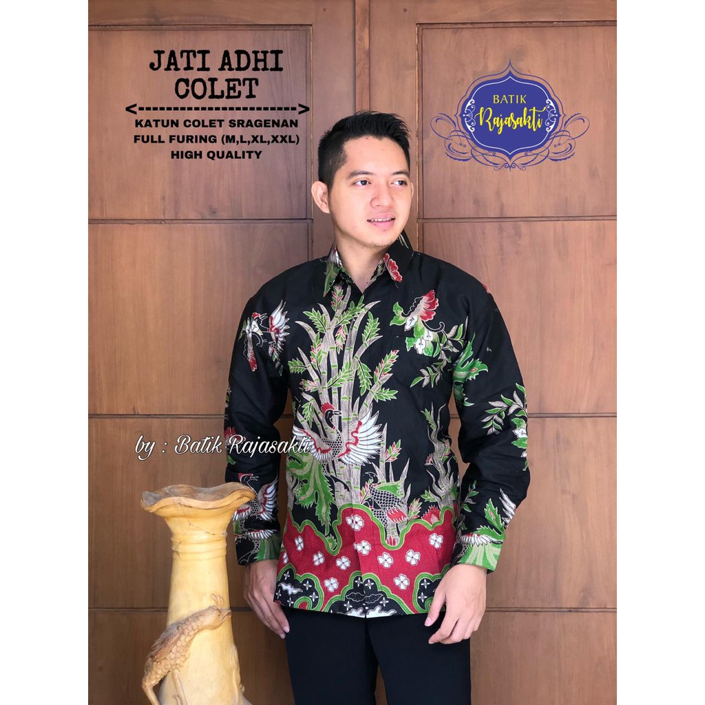 JATI ADHI COLET RAJASAKTI KEMEJA BATIK SOLO PRIA LENGAN PANJANG PENDEK LAPIS FURING ATASAN PREMIUM MODERN KATUN HALUS KERIS SOGAN KERTAJAYA IJO KERTAJAYA MERAH KETULUSAN KHAIRAN KIPAS MELINGKAR PANJANG KOTA BULAN KUPU ABANG IJO KUSUMA WIJAYA 3 KUSUMO