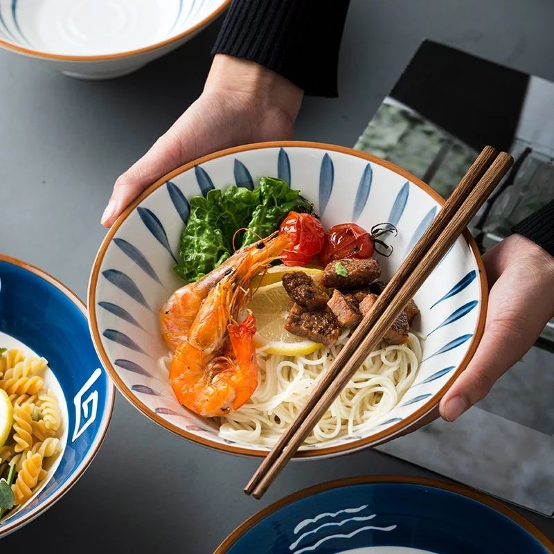 MANGKUK RAMEN BESAR 20cm MANGKOK MIE JUMBO UNIK KOREA JAPAN STYLE