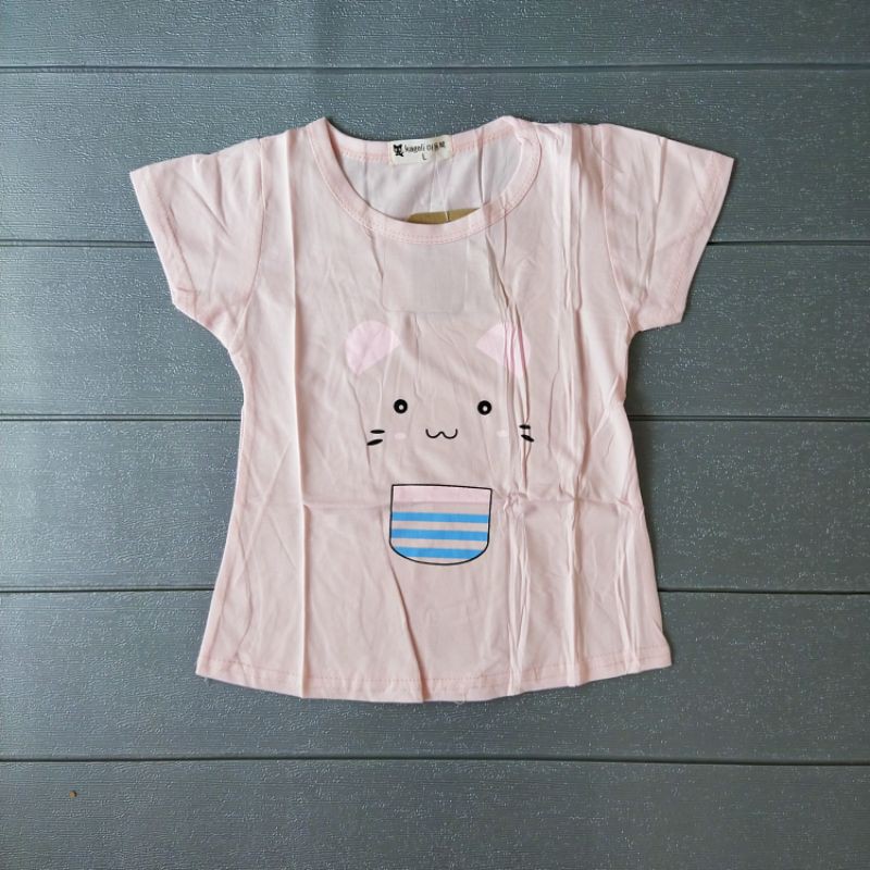COD Kaos anak korea import Kageli usia1 , 2 tahun baju perempuan / girl / cewek / kado murah lucu