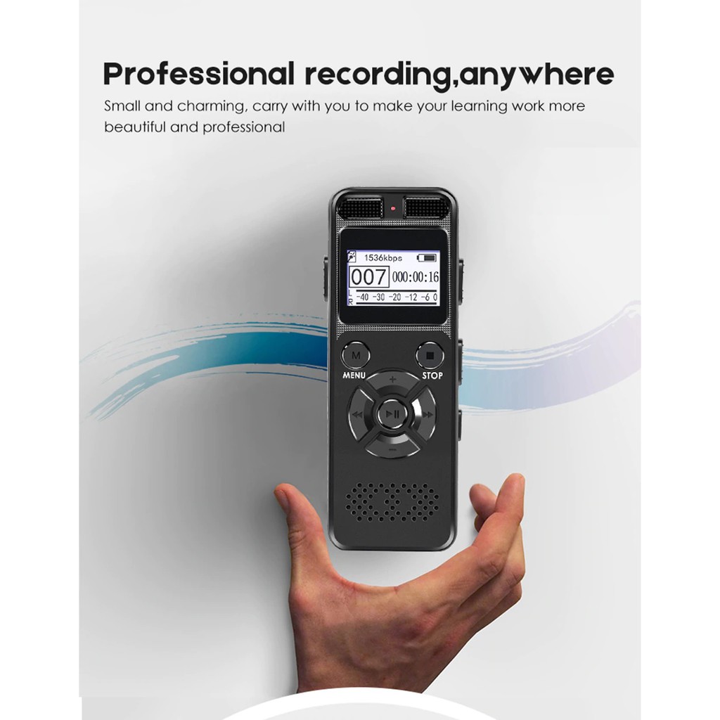 VR520 - Portable Digital Audio Voice Recorder 8GB - Support Micro SD