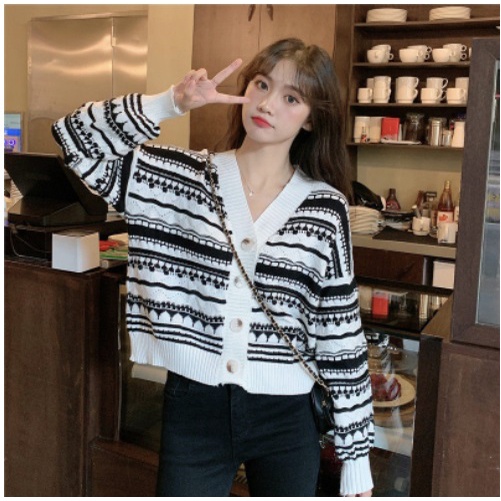 rajut SWEATER / cardigan rajut lengan panjang fashion korea style wanita 7927# IMPORT