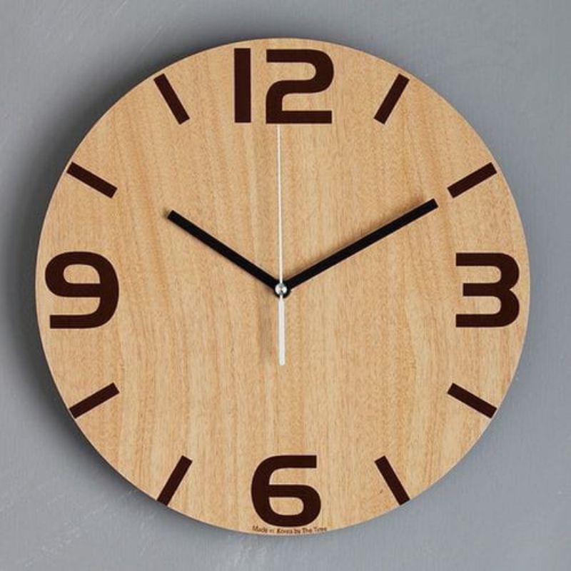 Jam Dinding Model Desain Kayu Unik Dekorasi Pajangan Rumah Retro Vintage-J8