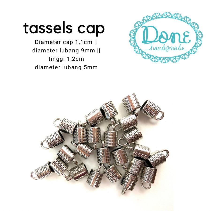 Tassel cap tassels cap kepala rumbai gantungan kunci aksesoris hijab