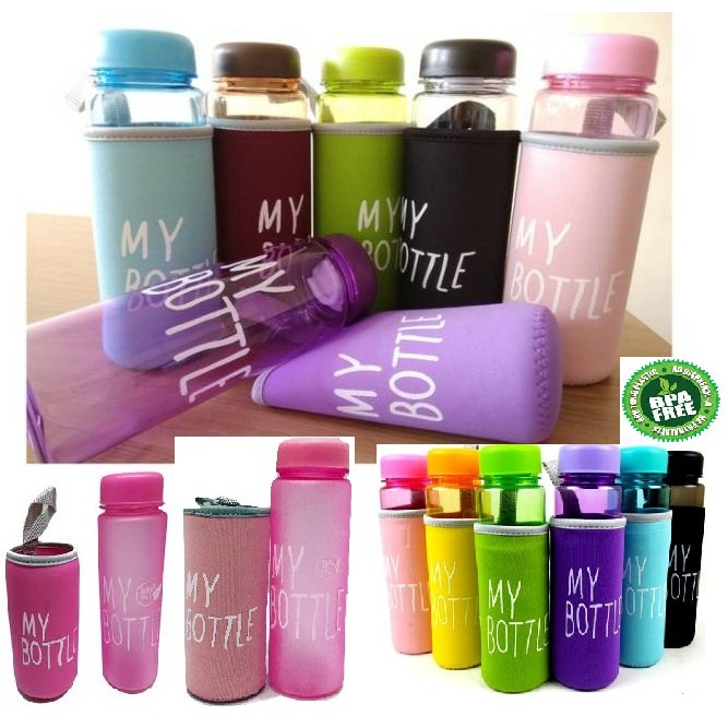 My Bottle Warna Transparan Pouch Sarung Busa