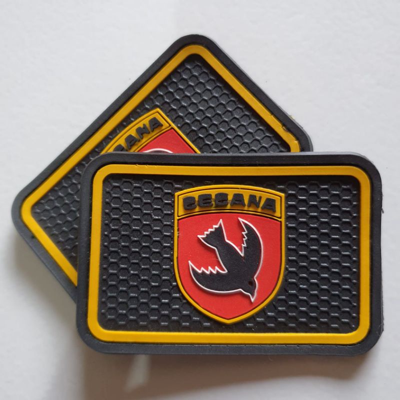 patch rubber logo gegana kotak - rubber patch logo GEGANA - polisi - polri - tempelan emblem karet