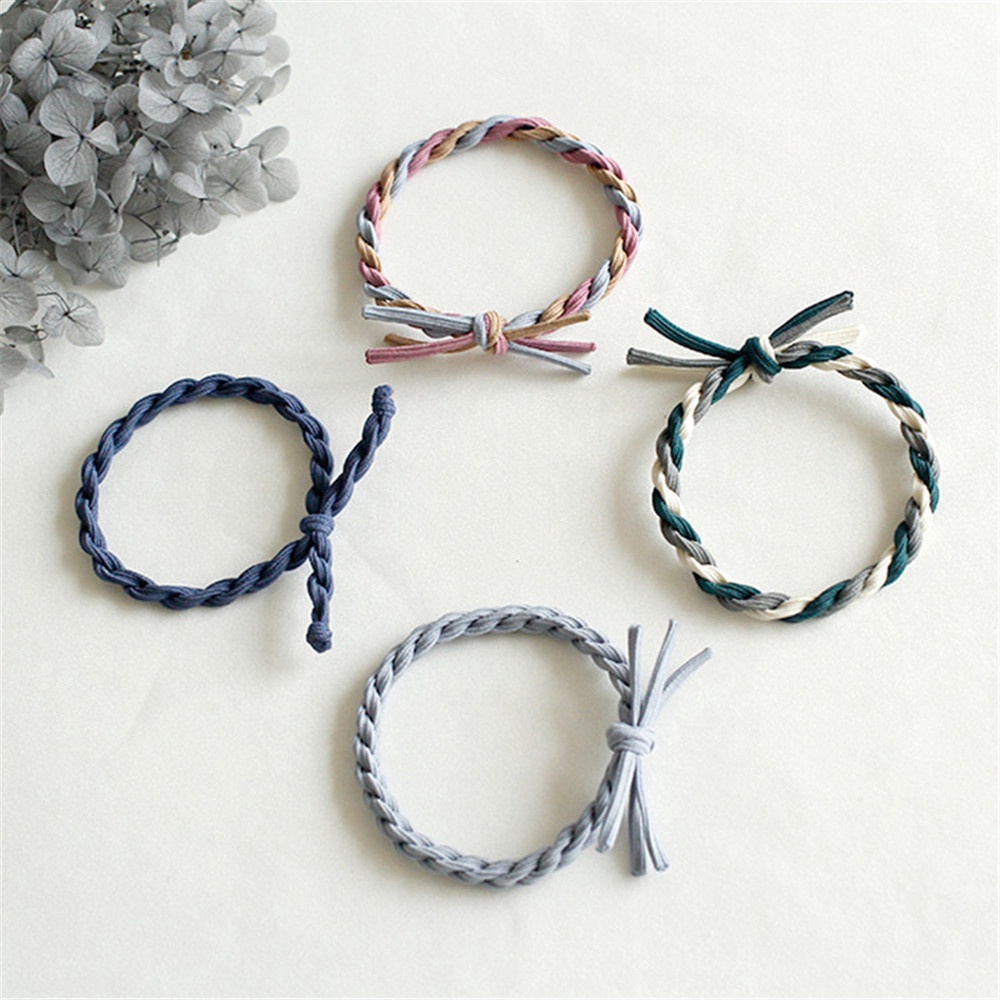 MURMURE.ID | IKAT RAMBUT JALIN POLOS KOREA KARET SIMPLE KUNCIR RAMBUT KEPANG TAMBANG HA106-POLOS GRAY