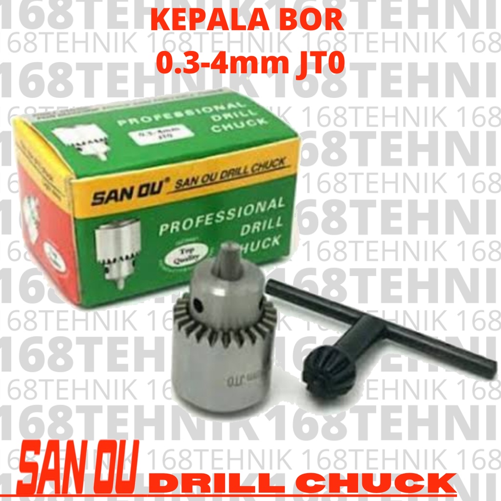 KEPALA BOR  4MM JT0 DRILL CHUCK 4MM ( 0.3-4MM ) JT0 SAN OU