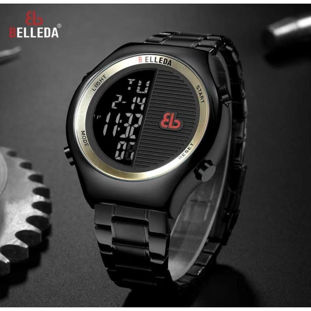 Belleda 9275B - Jam tangan pria digital strap stainless