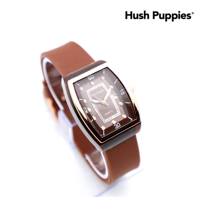 PA Jam Tangan Wanita Pria Hush Puppies Oval Premium Strap Rubber Import Grosir Tanggal Aktif HP011