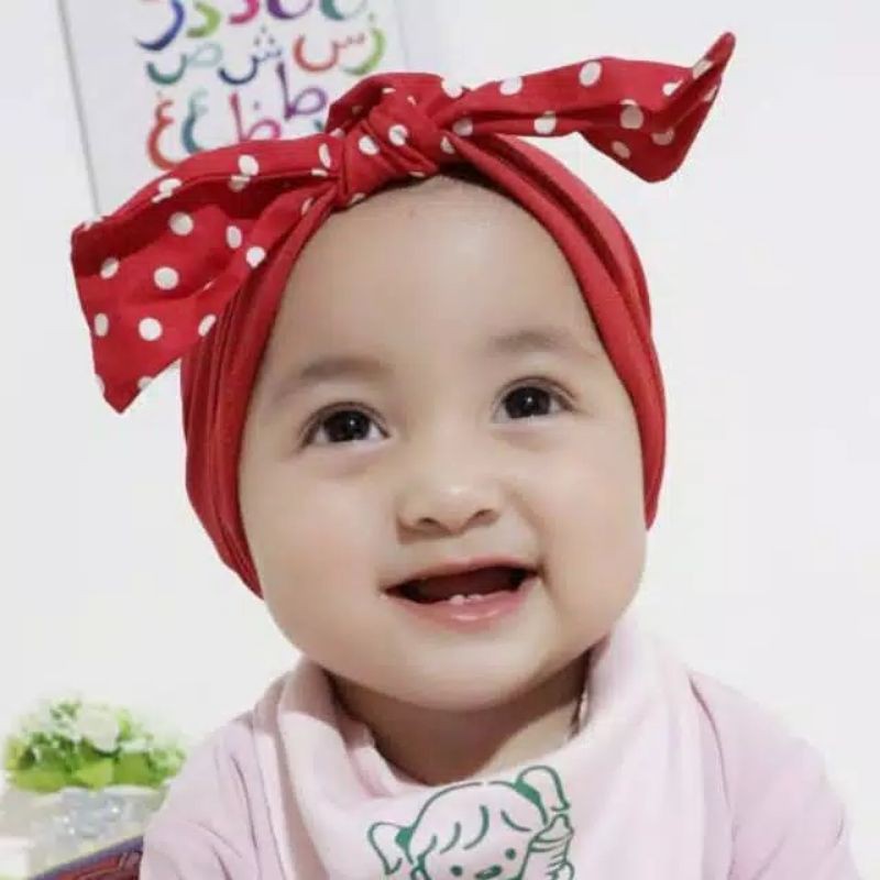 Turban anak Lily Polkadot