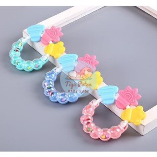 Baby Teether Kerincingan Bulat / Gigitan Bayi Bintang Pegangan Krincing Kerincing Bayi