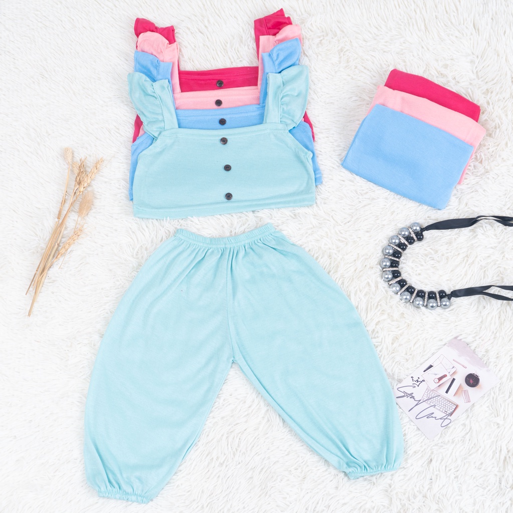 IL - Setelan Nira Set Anak Perempuan / Baju anak perempuan / Setelan Crop Celana Panjang