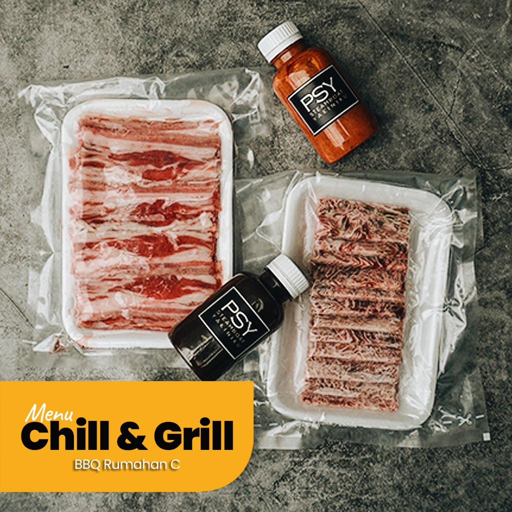 

PAKET HEMAT BBQ / GRILL RUMAHAN C | BEEF SLICE US SHORT PLATE | WAGYU MELTIQUE | EXTRA SAUCE YAKINIKU