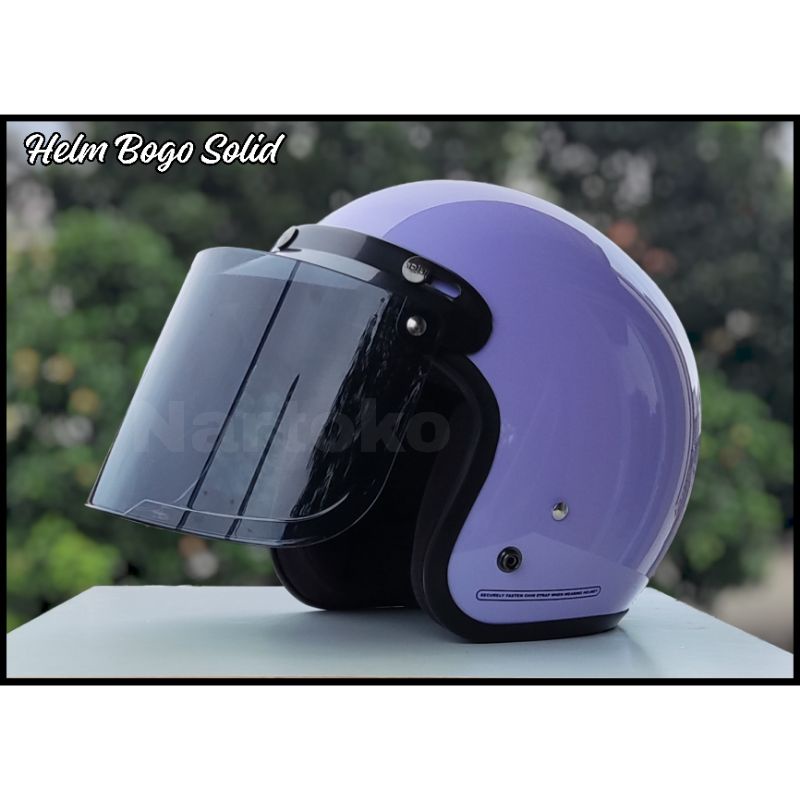 Helm Bogo Wanita Warna Pastel Lucu Full Leher Kekinian