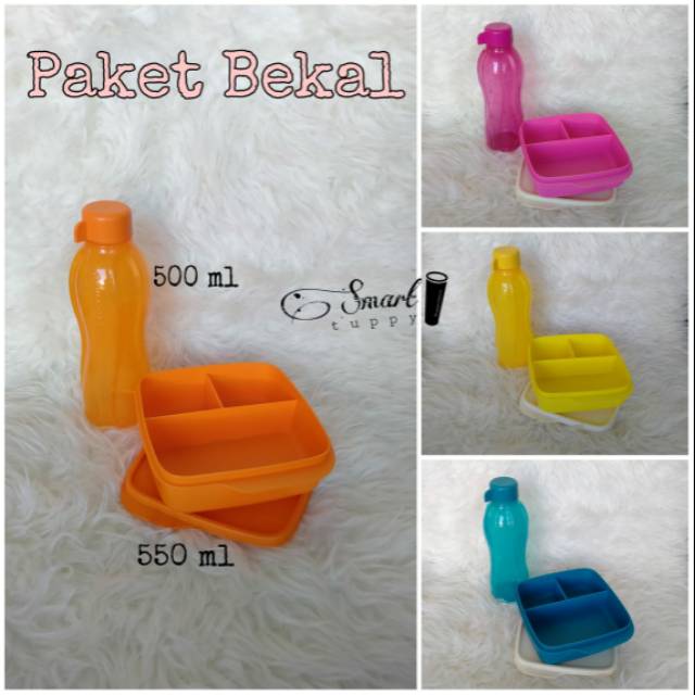 Tupperware paket bekal lolly tup + eco bottle (1paket)