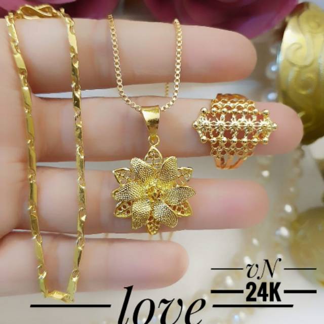 Xuping set perhiasan lapis emas 24k 2010i