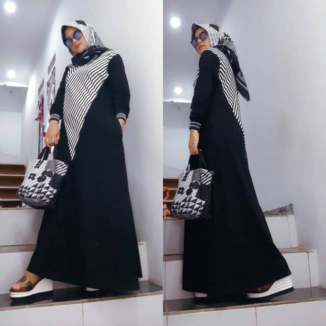 BEST SELLER ORI MAXI V 100% REAL PICT. BLACK/GAMIS SYARI /GAMIS LACOSTE/GAMIS MURAH/GAMIS CANTIK