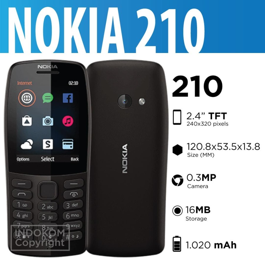 COD Hp Jadul Nokia 210 Handphone Nokia 210 NEW Dual Sim HP MURAH BAHASA INDONESIA