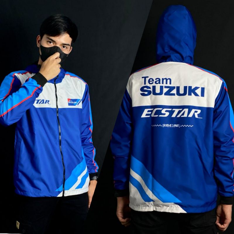 JAKET TEAM SUZUKI ECSTAR GSX SATRIA FU HOODIE SUNMORI TOURING