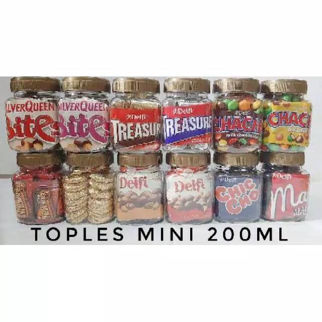 

Temengemil coklat delfi silverqueen murah toples mini jar 200ml