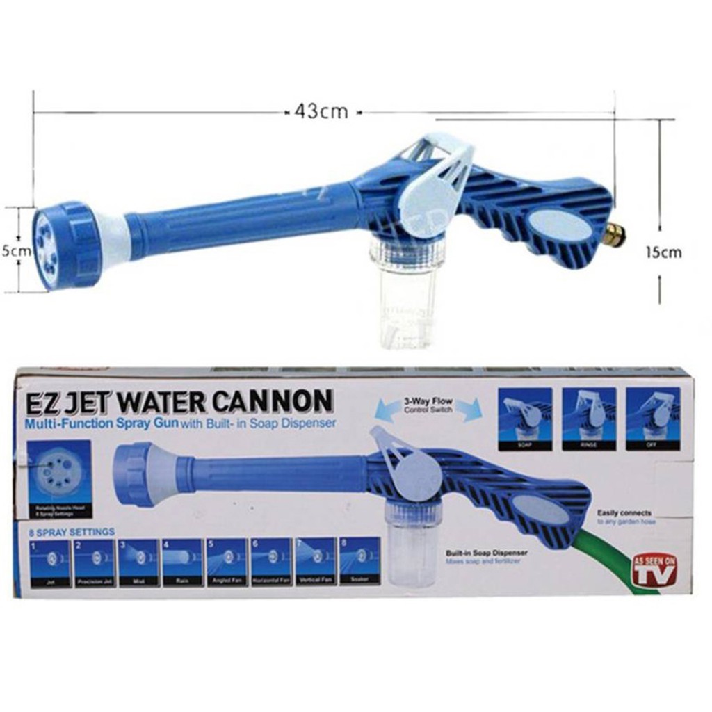 EZ JET WATER CANON SPRAY 8 in 1 TURBO alat semprot Cuci mobil