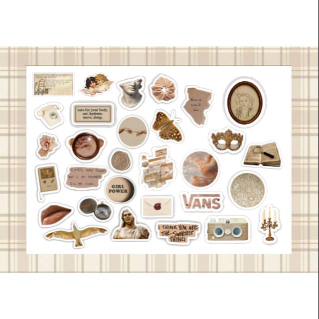 

BEIGE AESTHETIC STICKER (30 PCS)