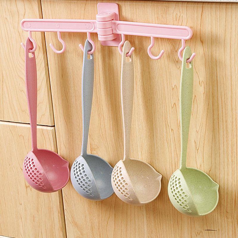 Hot Sale/Colander Gagang Panjang Dapur 2in1/sendok Saringan Masak Multifungsi/Sendok Plastik Peralatan Makan Rumah Tangga