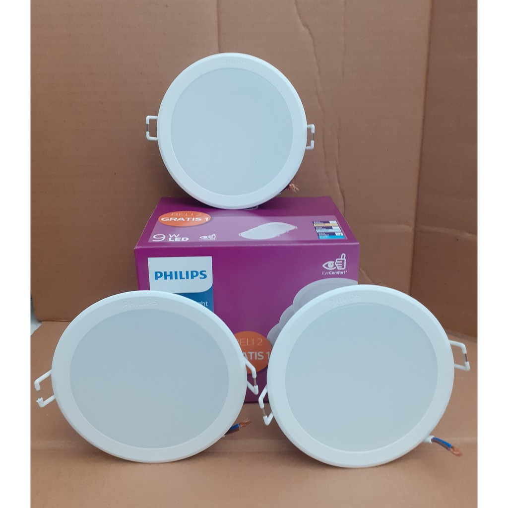 (BELI 2 GRATIS 1) Philips Lampu Downlight 9 Watt