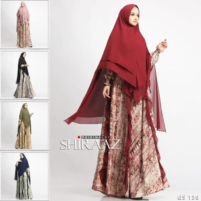 ► TERBARU SETELAN SYARI MEWAH► GS 138 BY SHIRAAZ ORIGINAL,GAMIS SYARI SHIRAAZ ON SALE