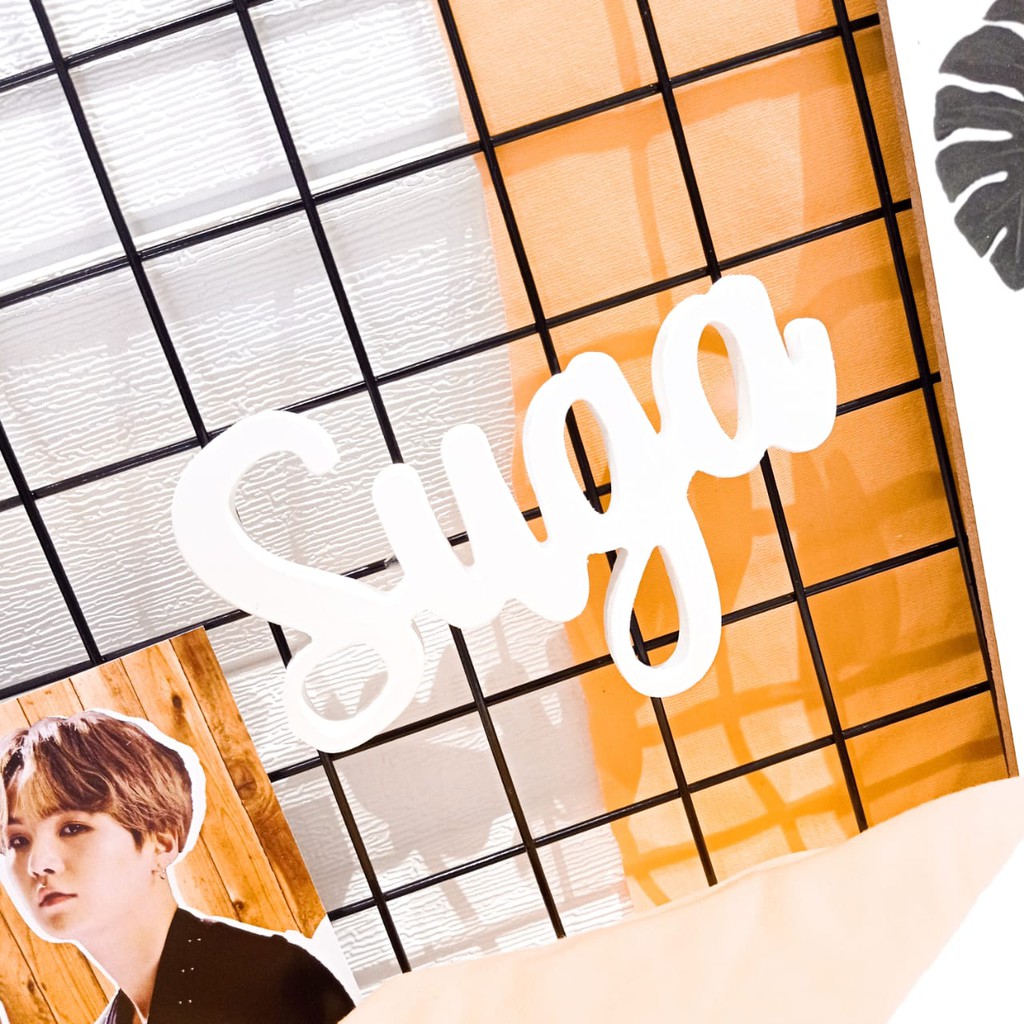 Standee Wooden Letter Kpop BTS V EKSO NCT SKZ SVT Latin Room Aesthetic Decoration Kayu Wall Decor Hi