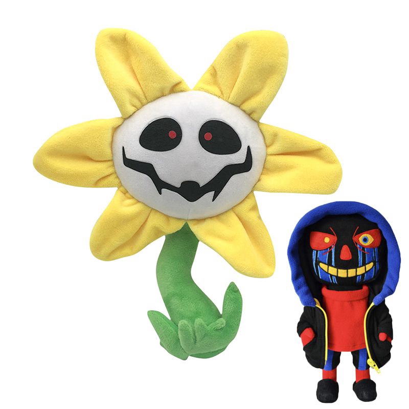 25cm/30cm Stuffed Toys Deltarune Undertale Zombies Boss Flower Plush Figure Toy Soft Doll Cartoon Pillows